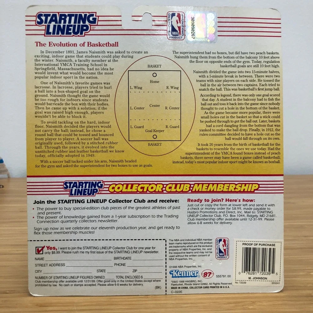 Kenner Starting Lineup Action Figure Collectors Purple Magic Johnson 1998